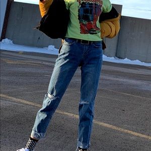 PacSun blue boyfriend jeans!